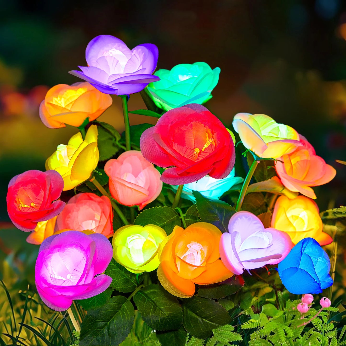 Rose Solar Garden Lights