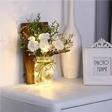 Mason Jar Wall Sconces with Flower, Lights