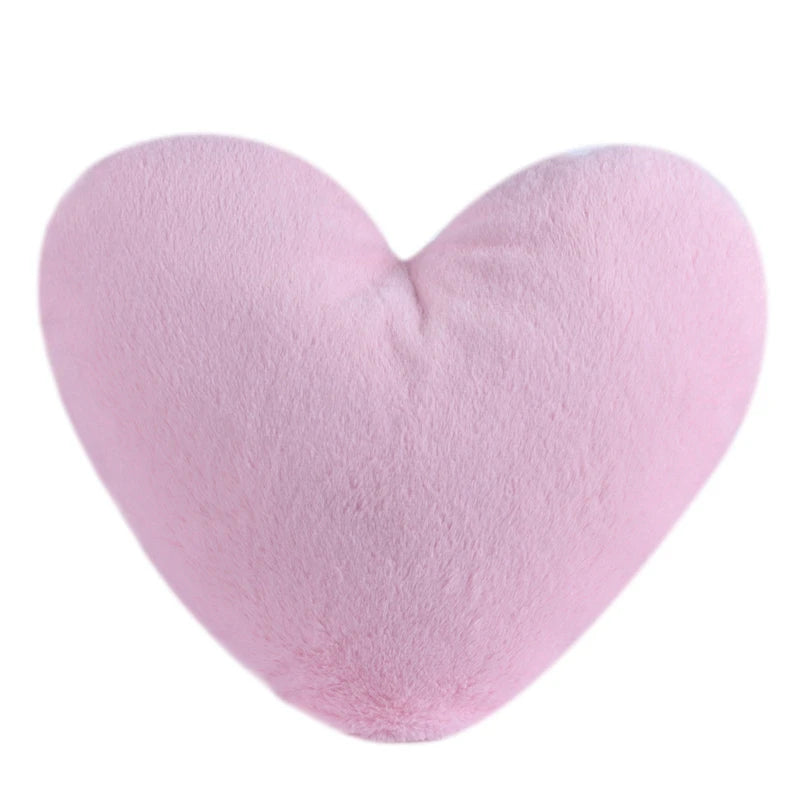 Faux Fur Decorative Heart Pillow