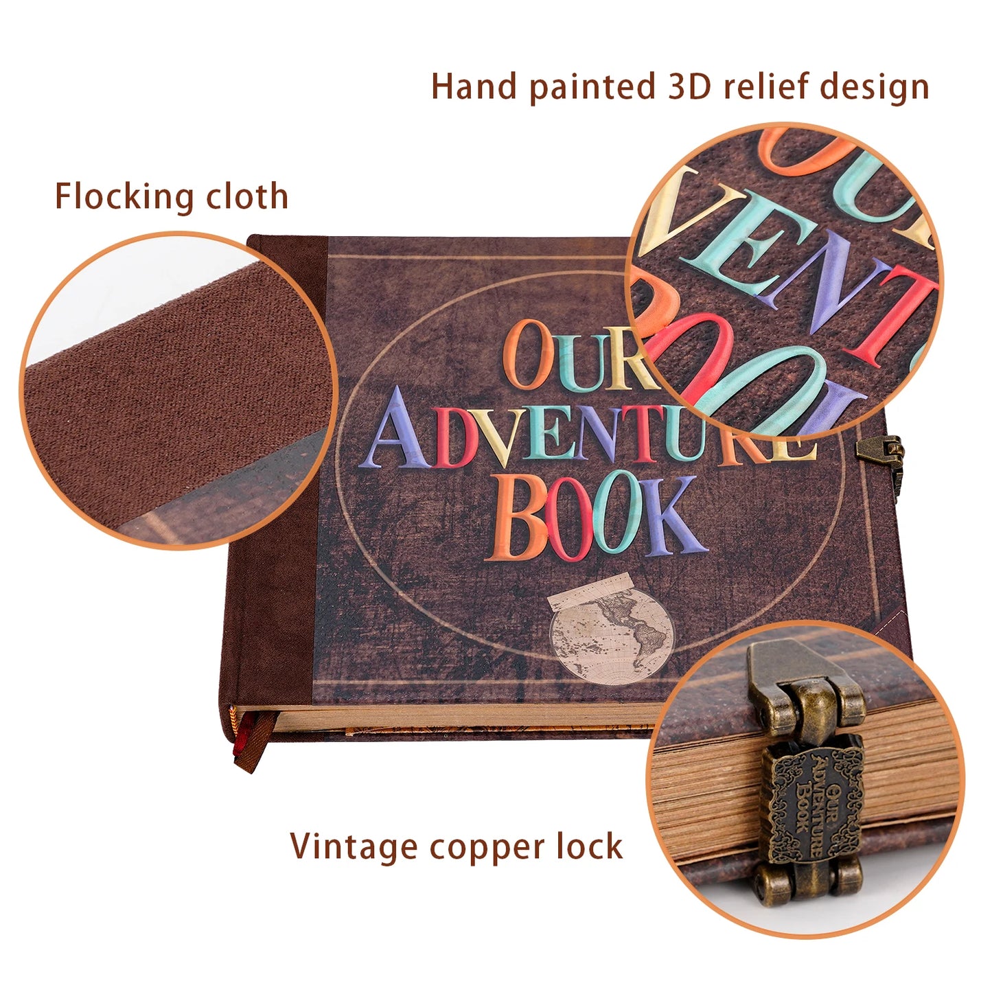 Our Adventure Book 146 Page DIY Handmade Photo Album Scrapbook