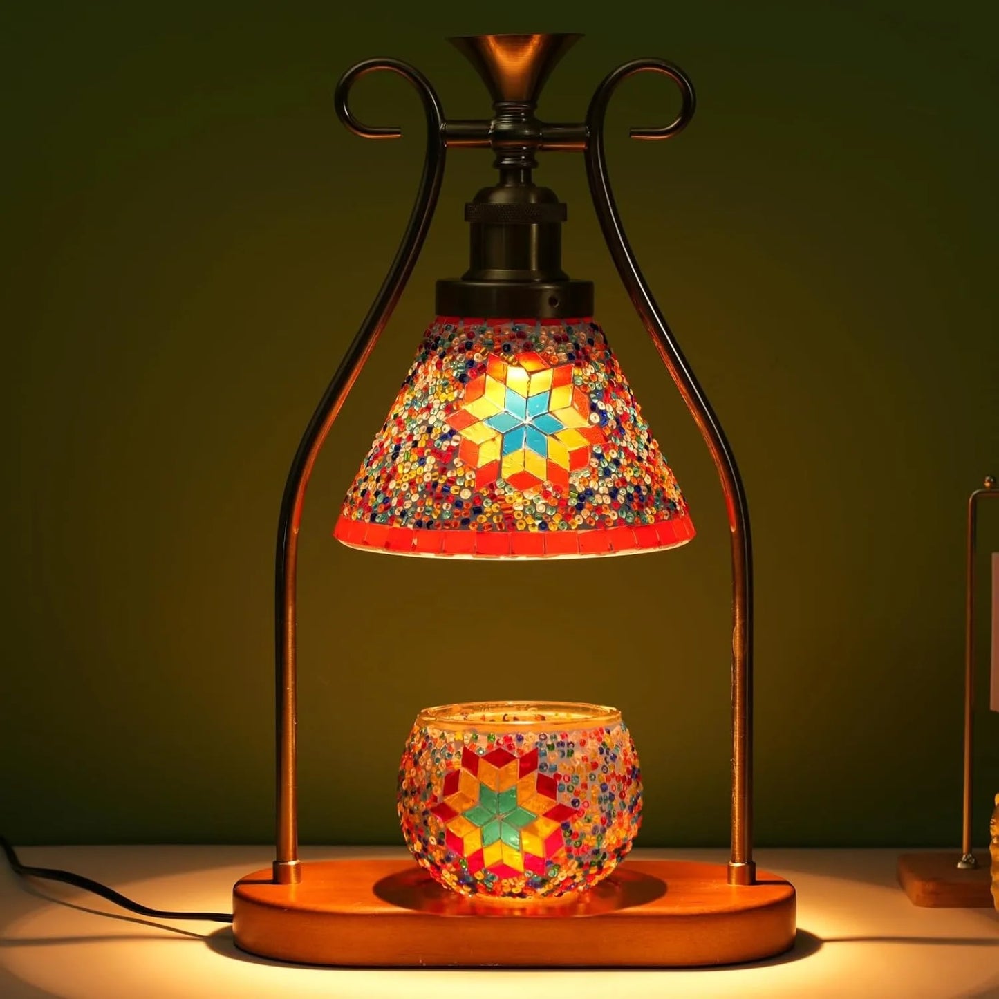 Moroccan Mosaic Lamp, Wax Warmer