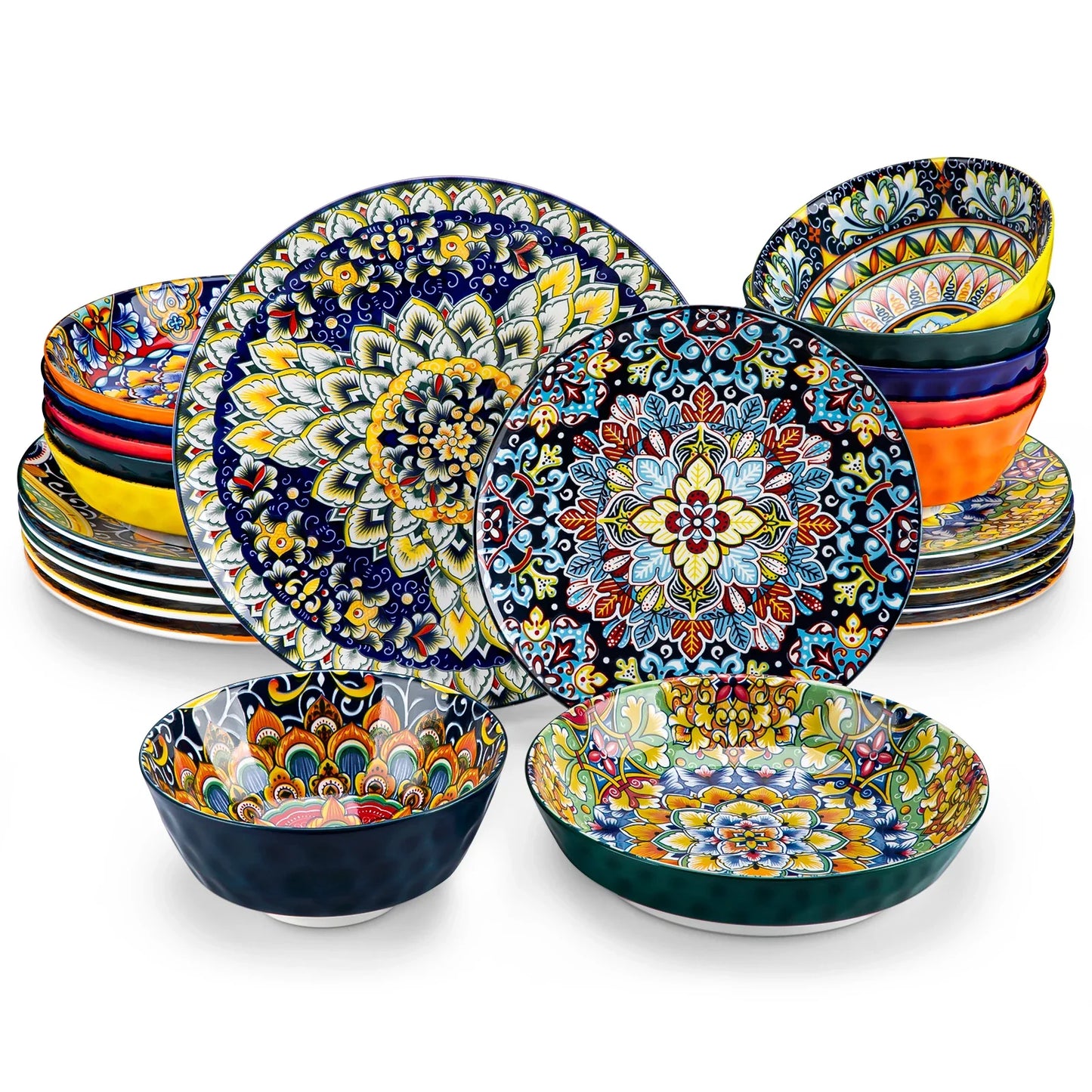 Ceramic Dinnerware Bohemia Retro