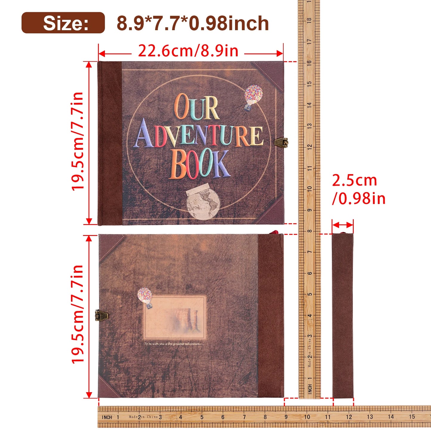 Our Adventure Book 146 Page DIY Handmade Photo Album Scrapbook
