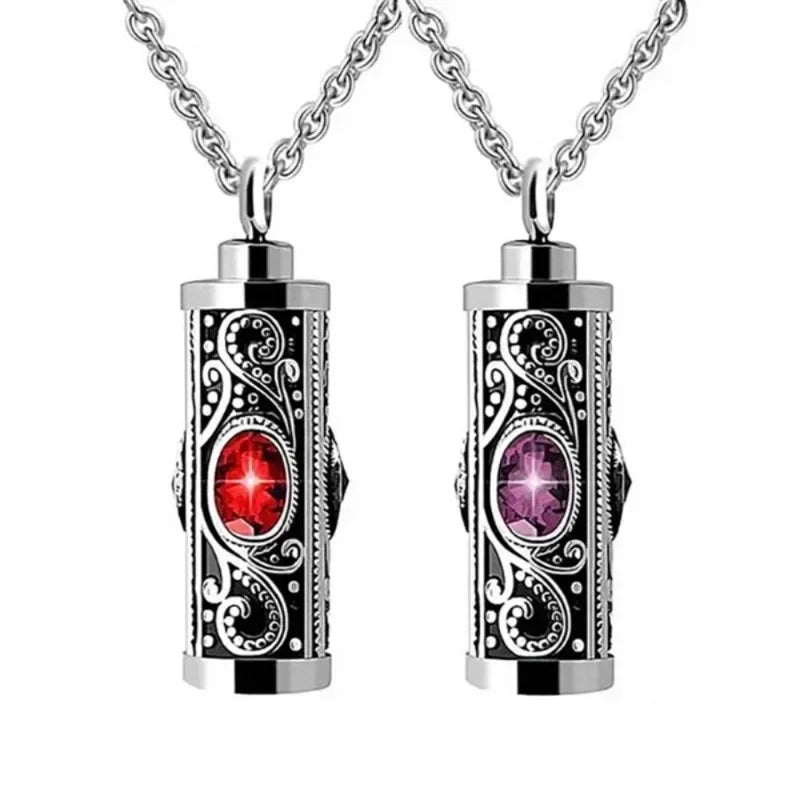 Pet Necklace Stainless Steel Ashes Memorial Pendant