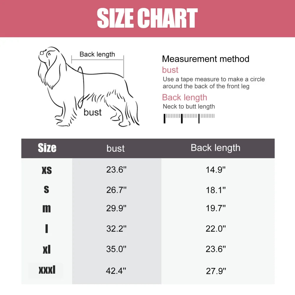 4 Legged Warm Fleece Dog Pajamas, Stretchable