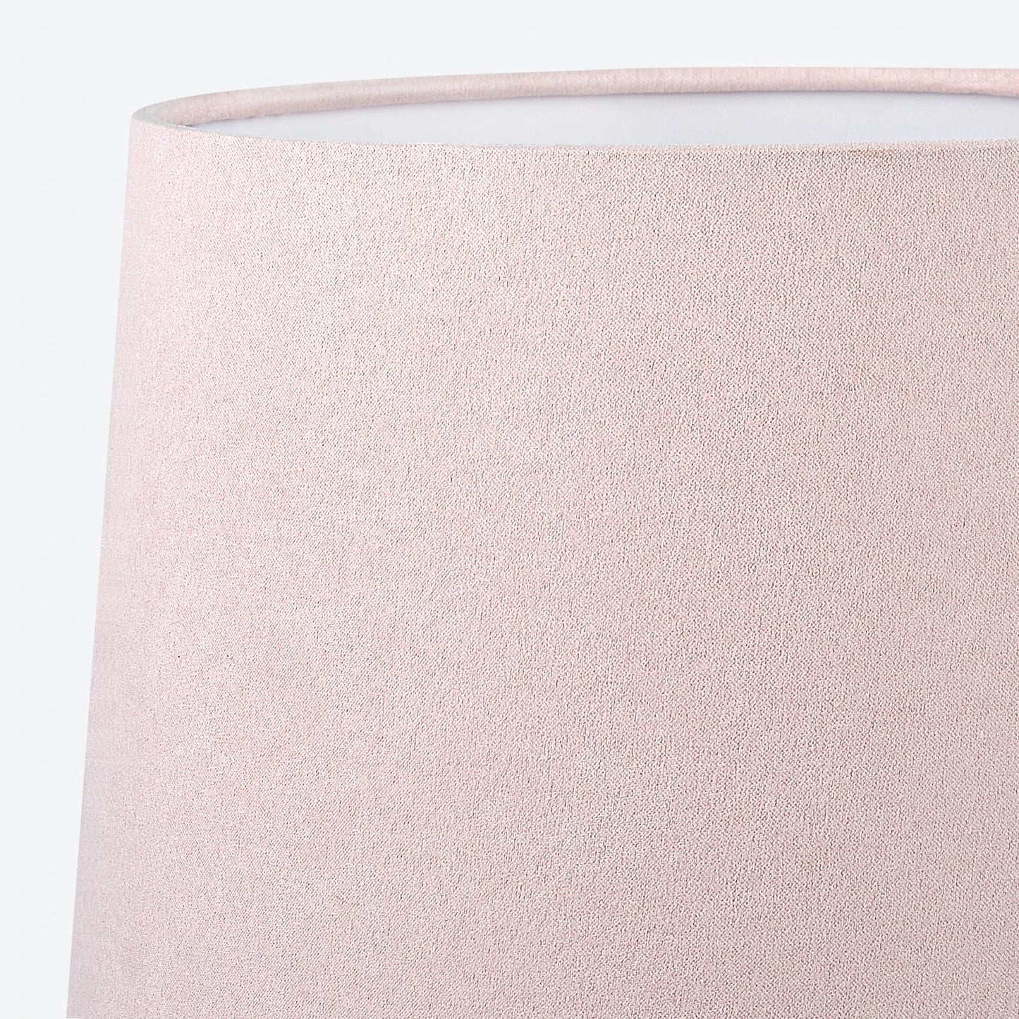 15" Blush Pink Hand-Blown Glass Table Lamp with Velvet Shade