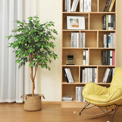 Artificial Ficus Tree with Natural Wood Trunk and Lifelike Leaves