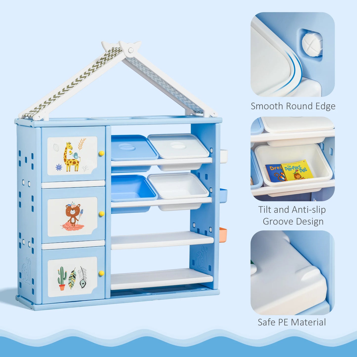 Multi-Style Shelf Organizer for Kids Bedroom