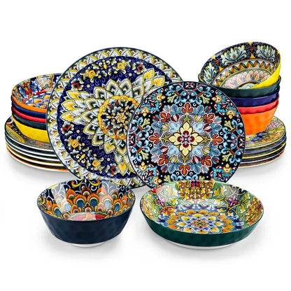 Ceramic Dinnerware Bohemia Retro