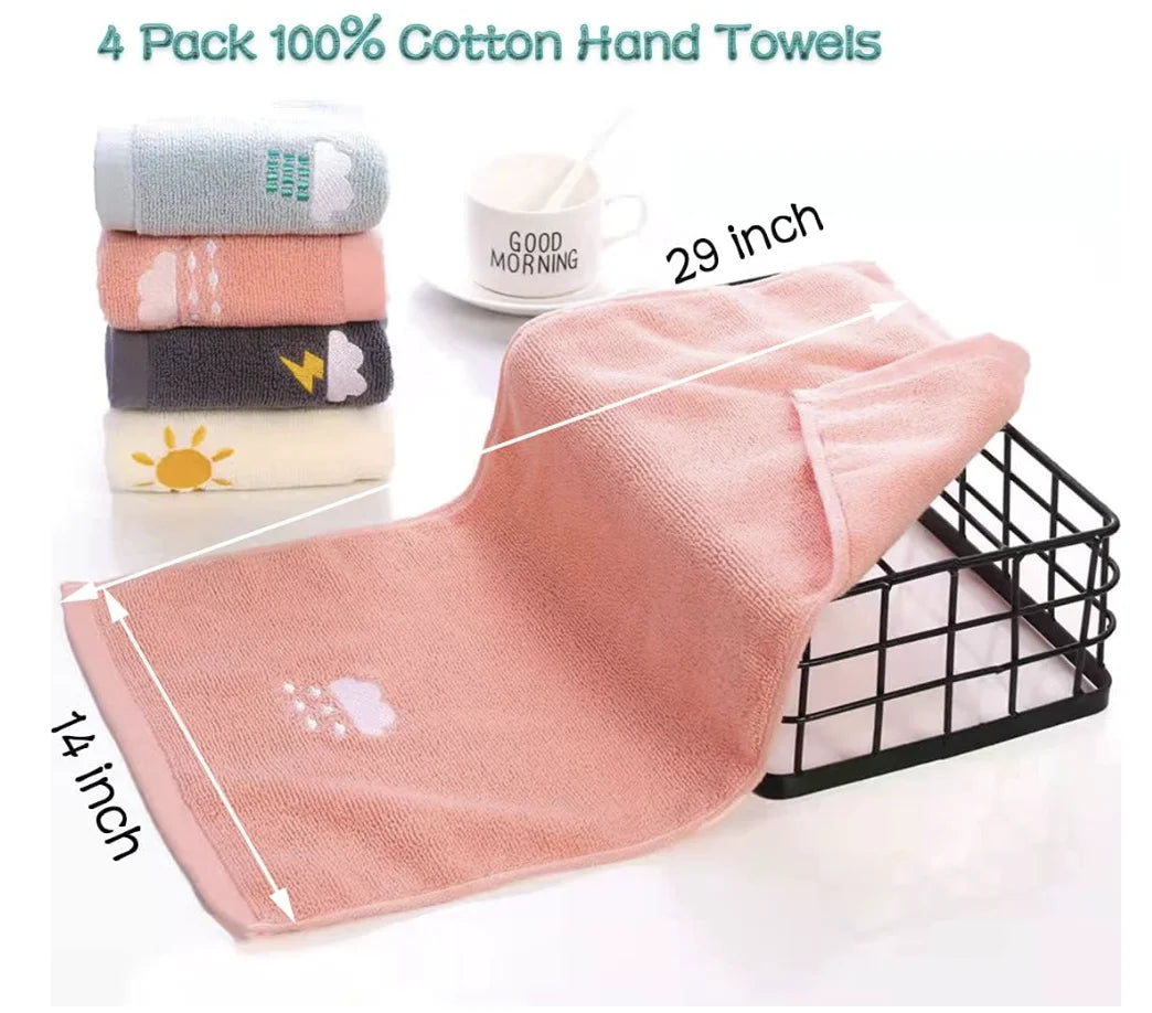 Set of 4 Bathroom Hand Towels