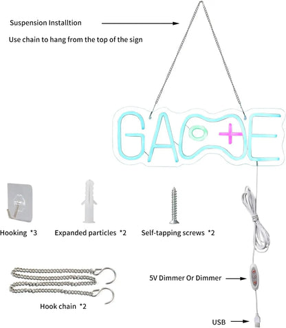 Gaming Neon Signs Wall Decor