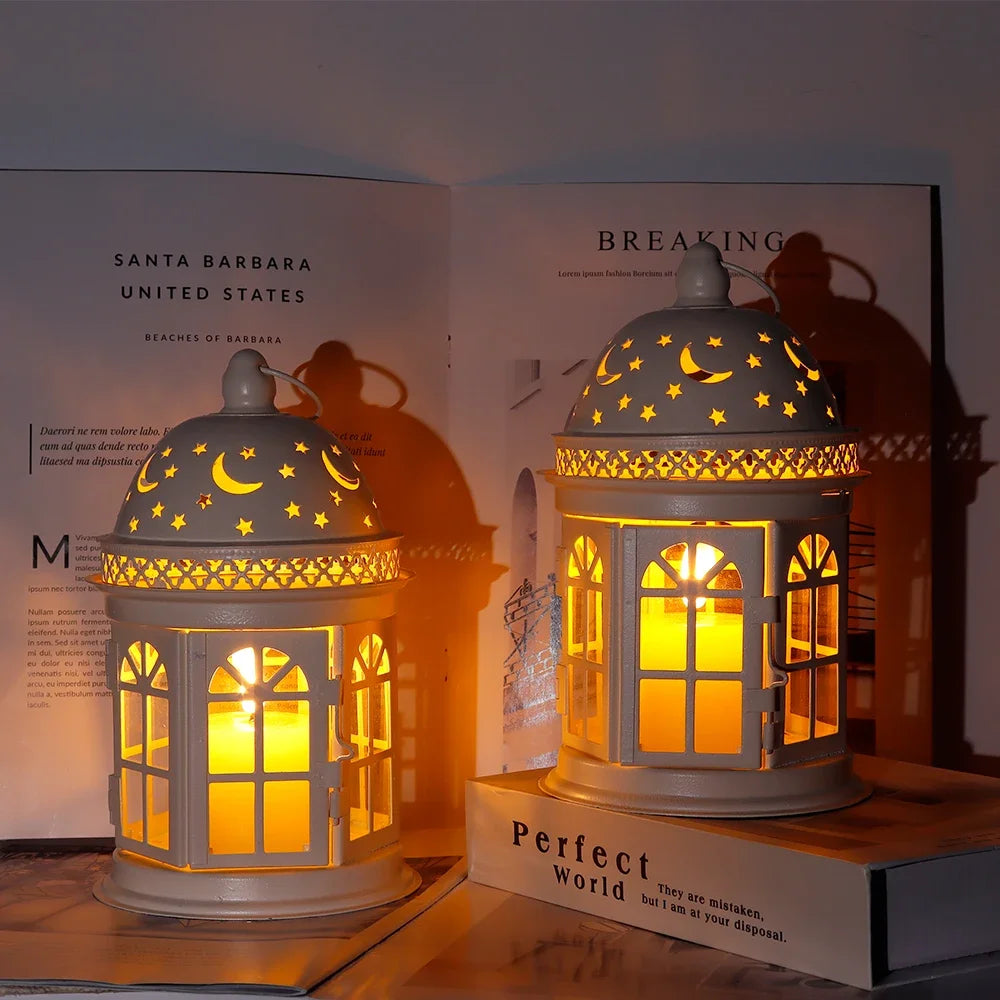 2Pcs Vintage Candle Holder Lanterns