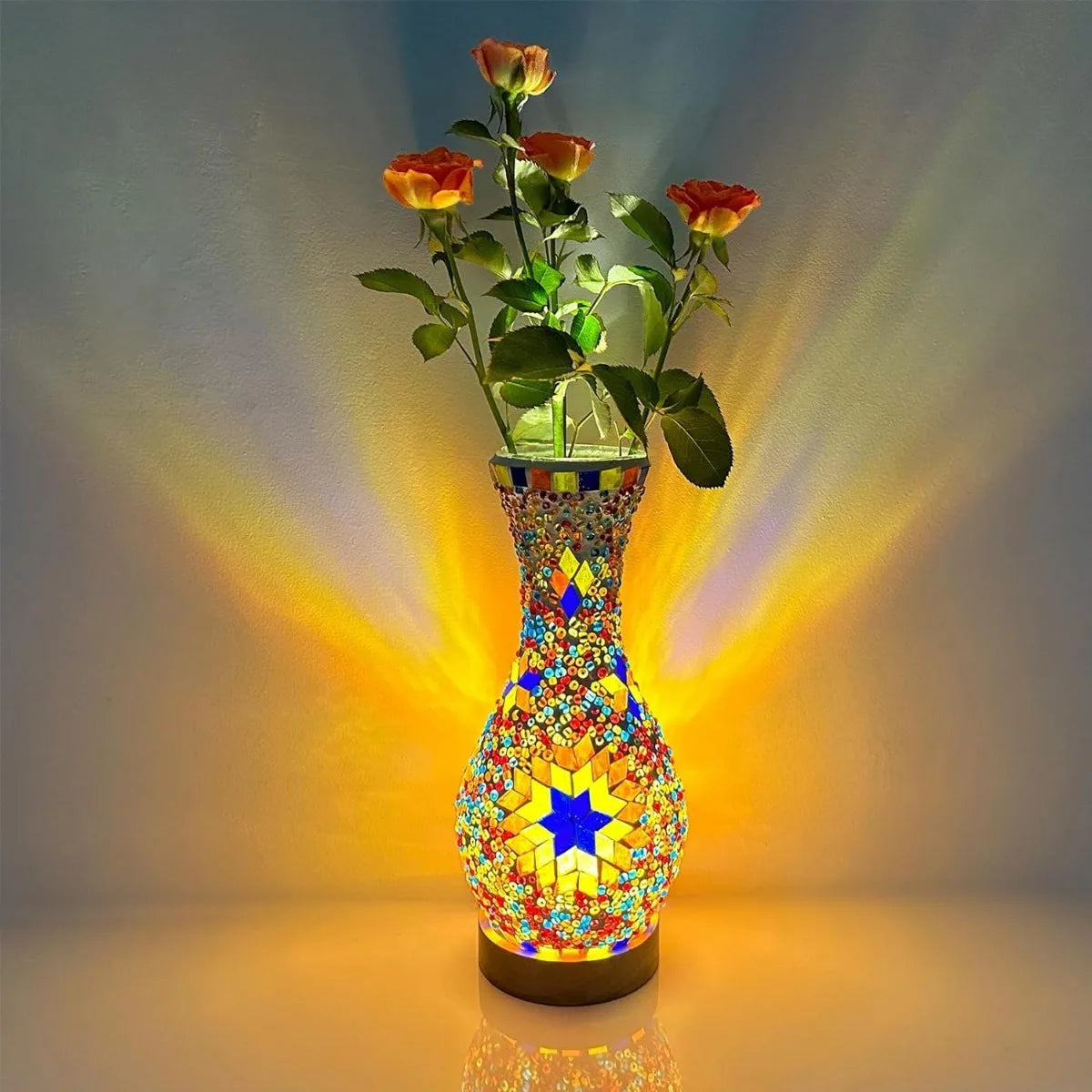 Mosaic Vase Lamp, USB