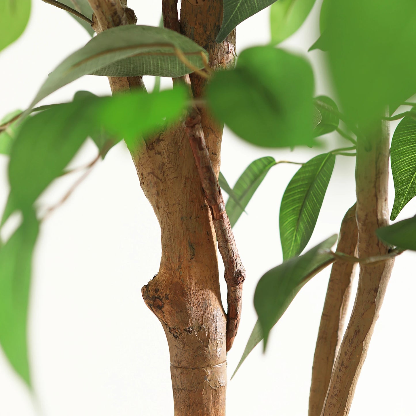Artificial Ficus Tree with Natural Wood Trunk and Lifelike Leaves
