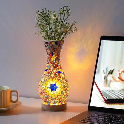 Mosaic Vase Lamp, USB