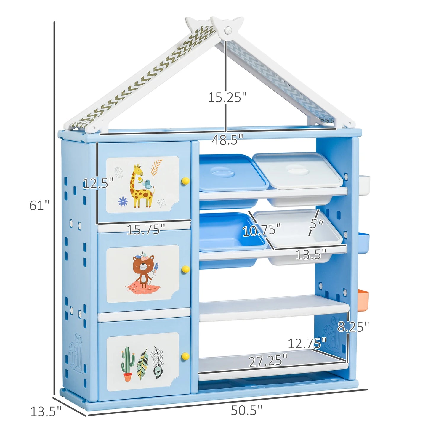 Multi-Style Shelf Organizer for Kids Bedroom