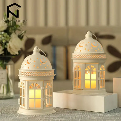 2Pcs Vintage Candle Holder Lanterns
