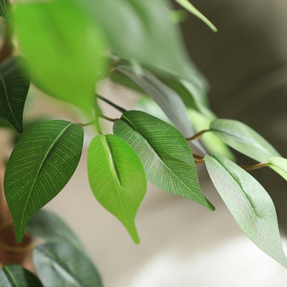 Artificial Ficus Tree with Natural Wood Trunk and Lifelike Leaves