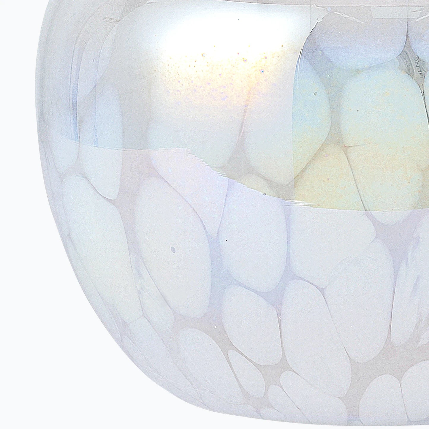 15" Blush Pink Hand-Blown Glass Table Lamp with Velvet Shade