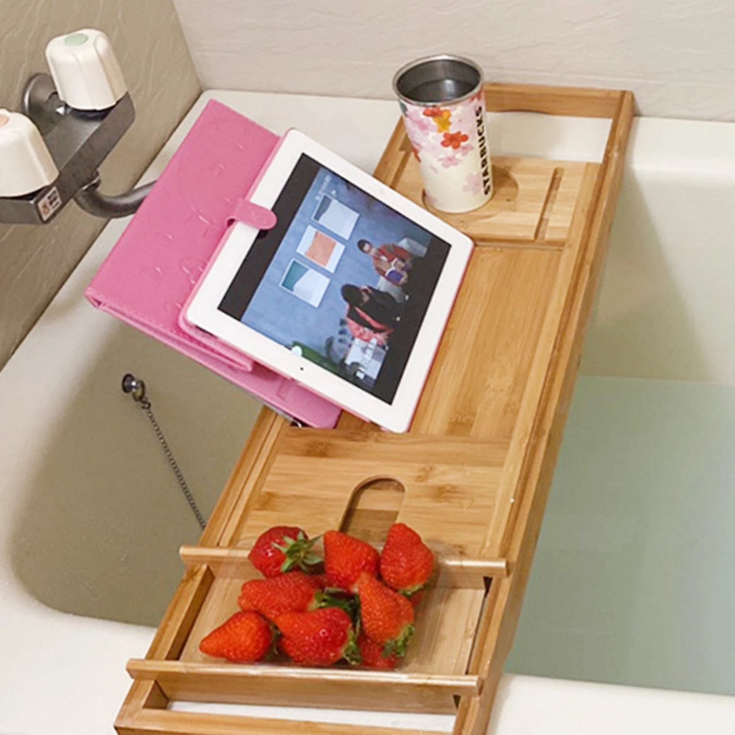 Wooden Bath Caddy