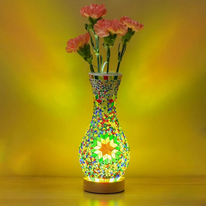 Mosaic Vase Lamp, USB