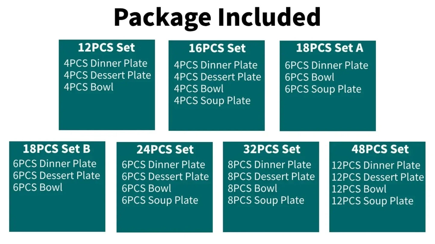 Ceramic Dinnerware Bohemia Retro